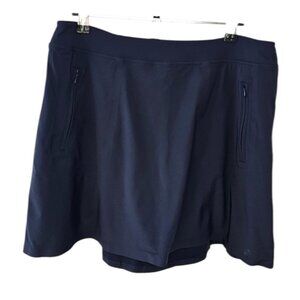 G/FORE Womens A-Line Skort, Athletic, Golf, Lined, Skirt, Blue, Stretch, Size L